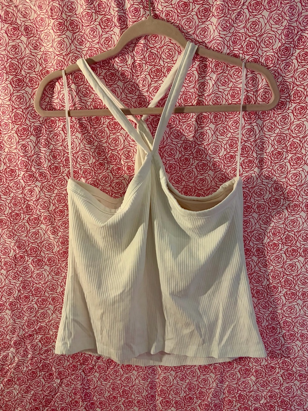 3/$15 Old Navy White Ribbed Halter Camisole